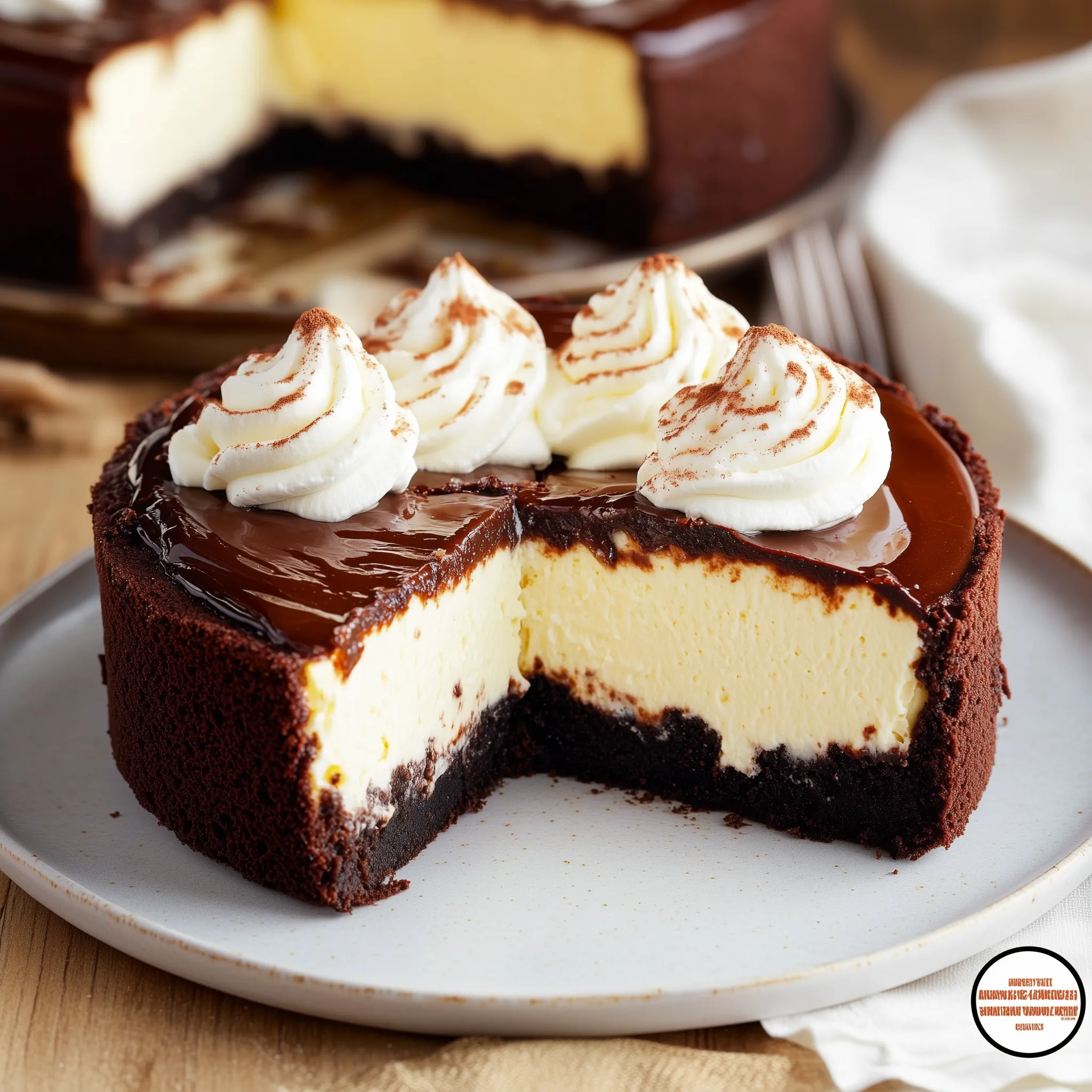 A slice of chocolate cake with white icing.