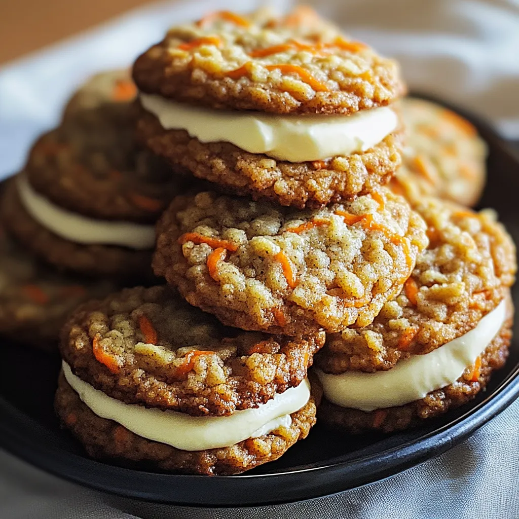A stack of cookies with white frosting and orange slices.