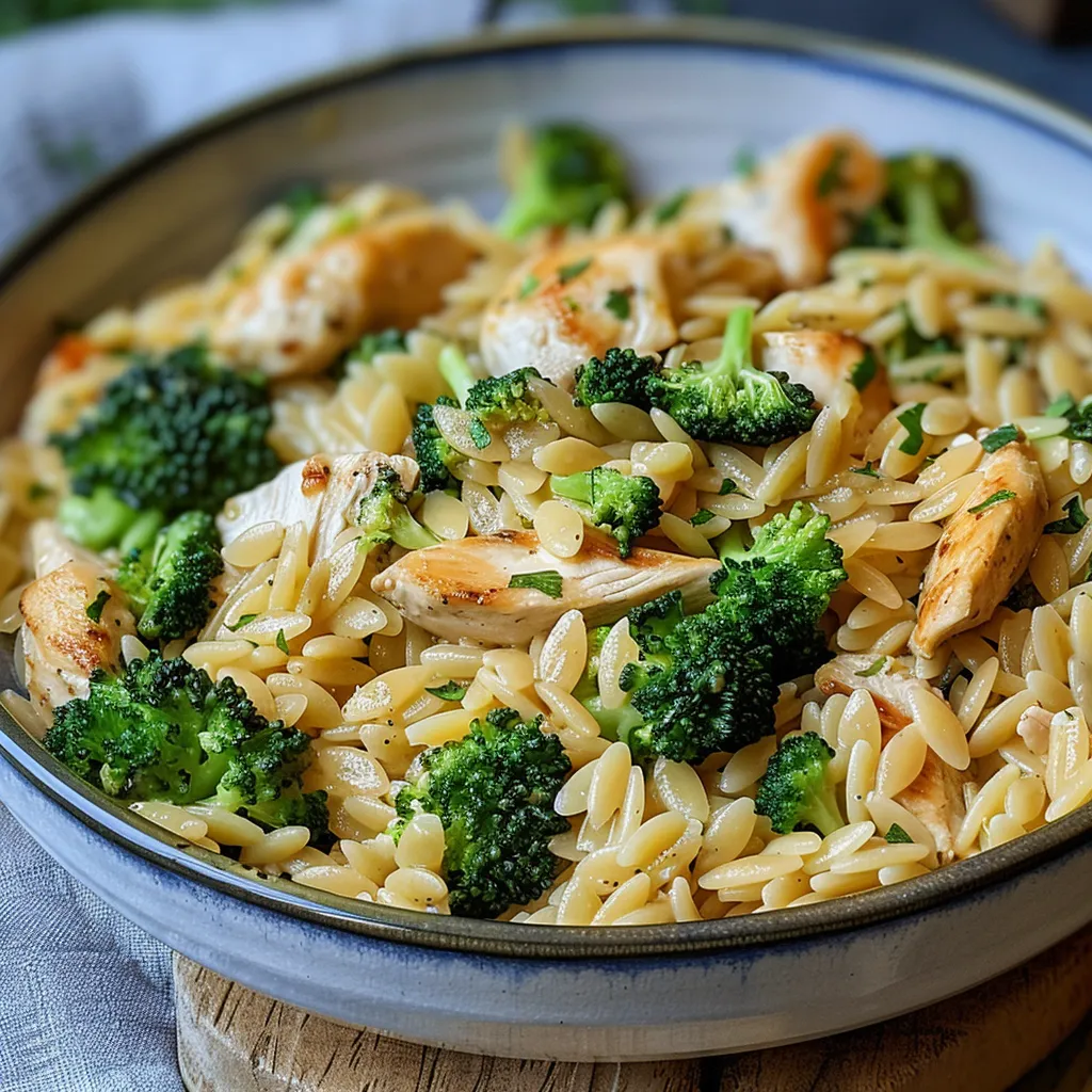 A bowl of rice with broccoli and chicken.