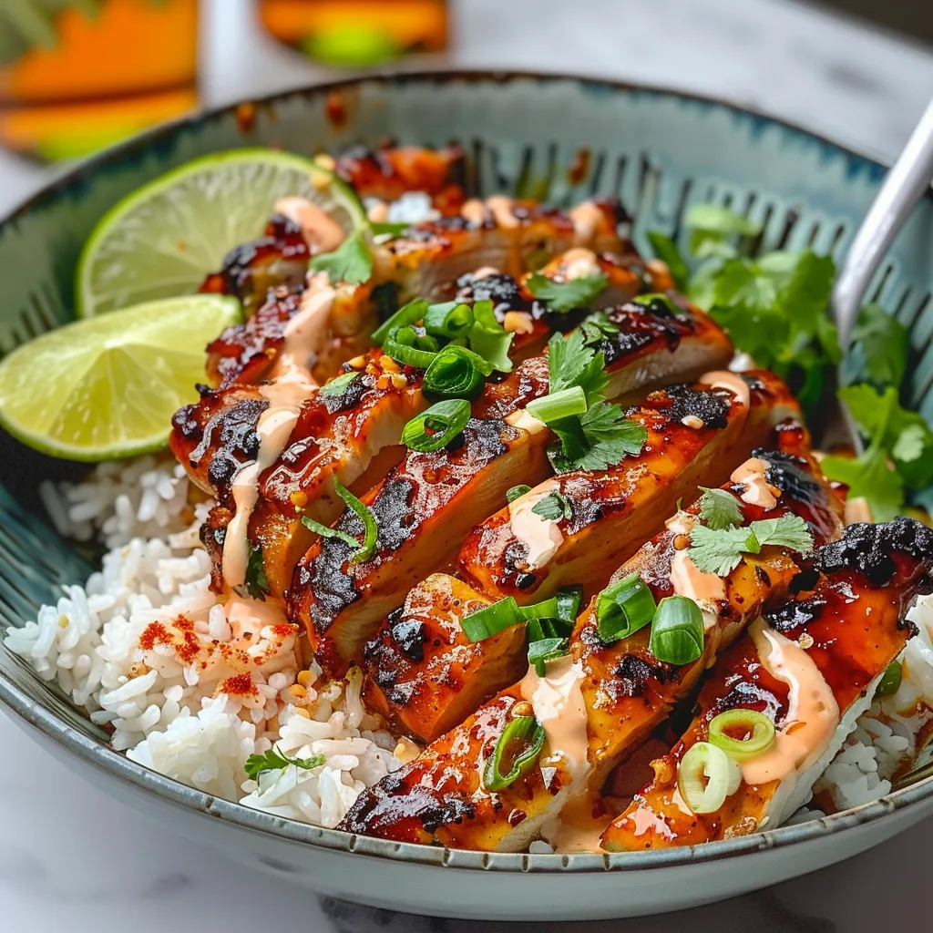 A bowl of food with rice and meat.