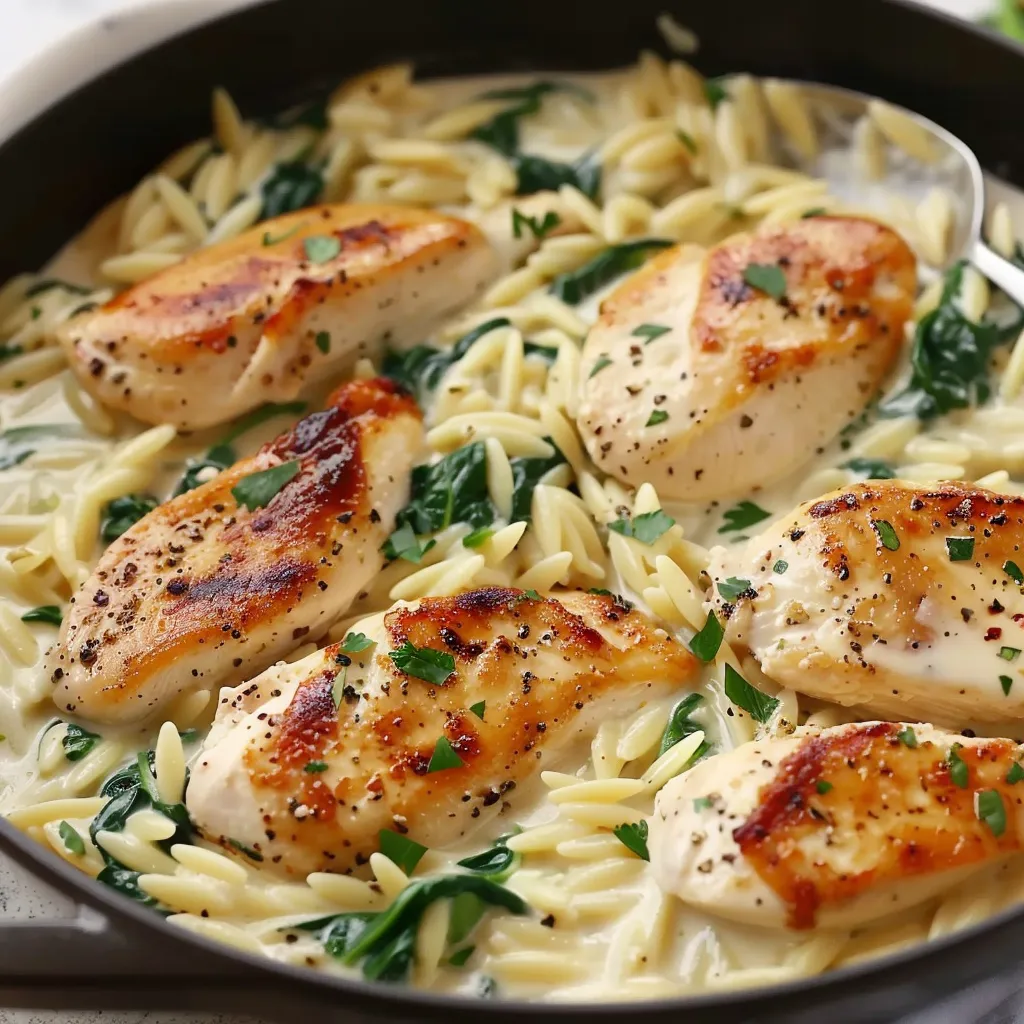 A pan of chicken and noodles.