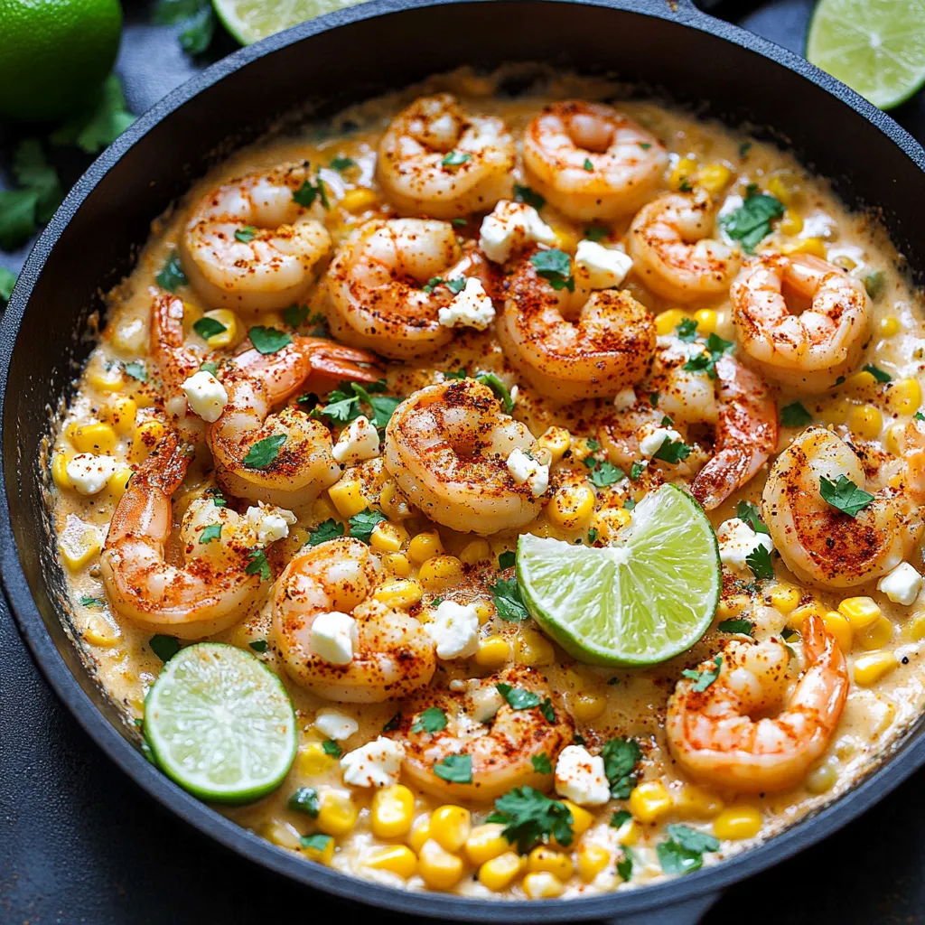 A bowl of shrimp and corn.