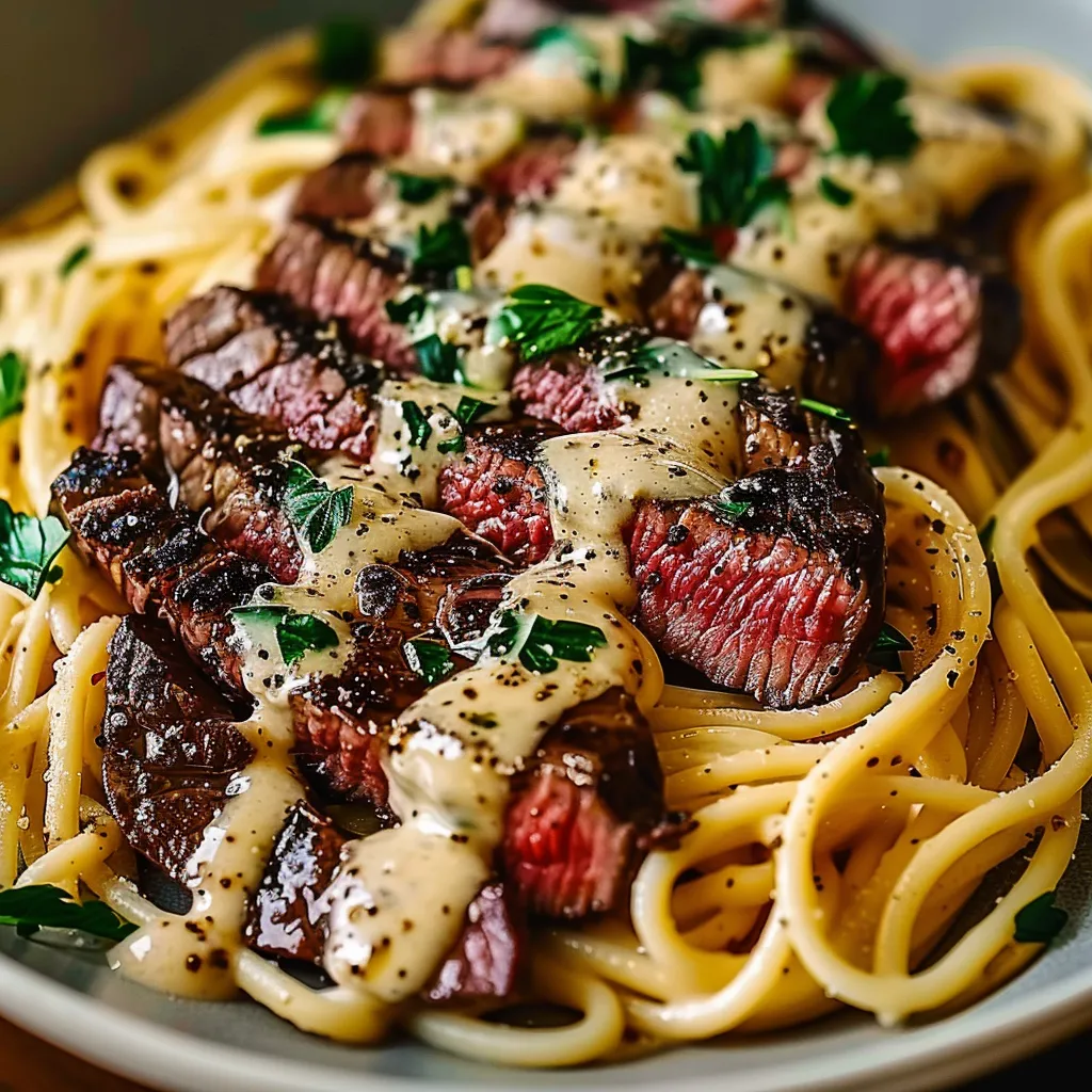 A plate of food with meat and noodles.