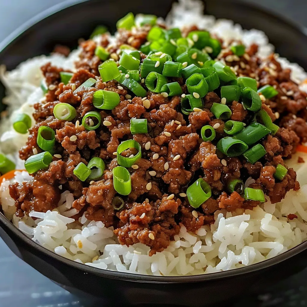 A bowl of rice with meat and vegetables.