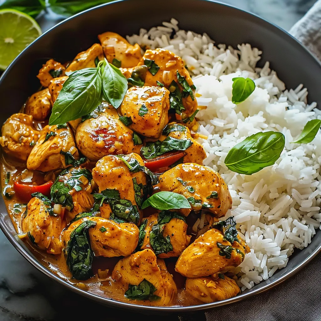 A bowl of rice and chicken.
