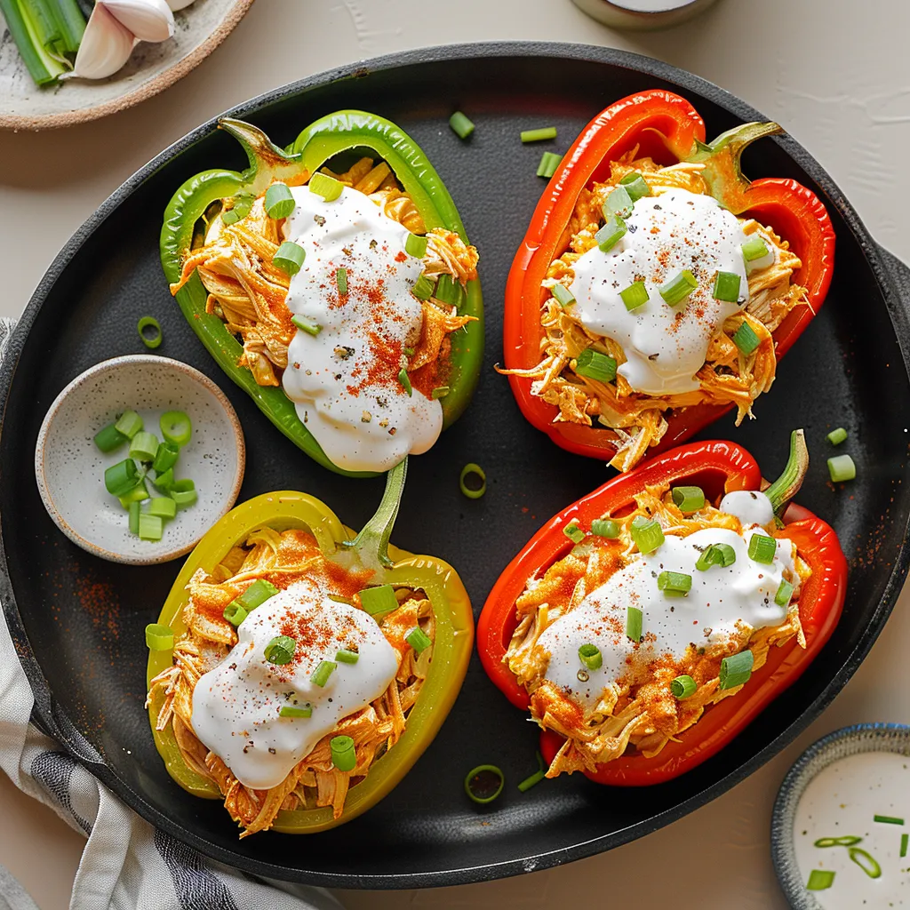 A pan of food with peppers and onions.