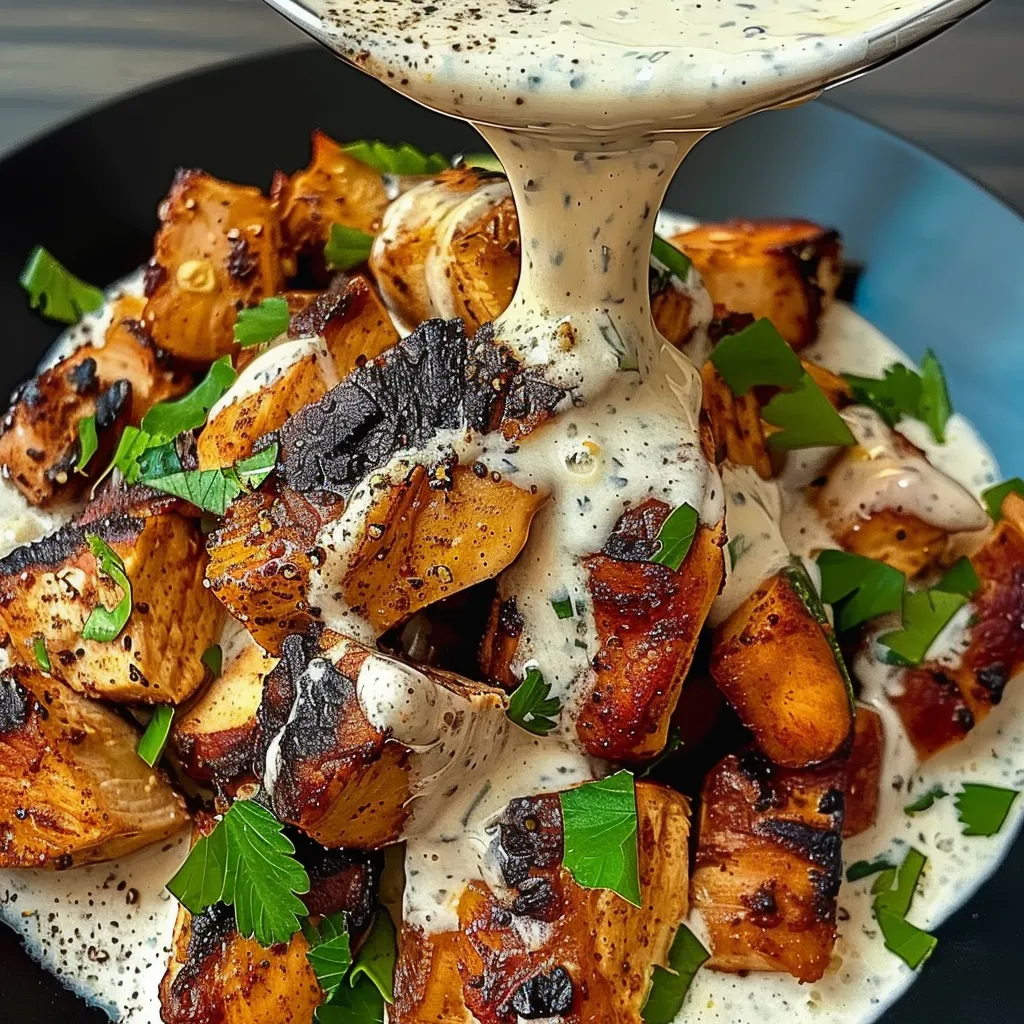 A bowl of food with a spoon in it.