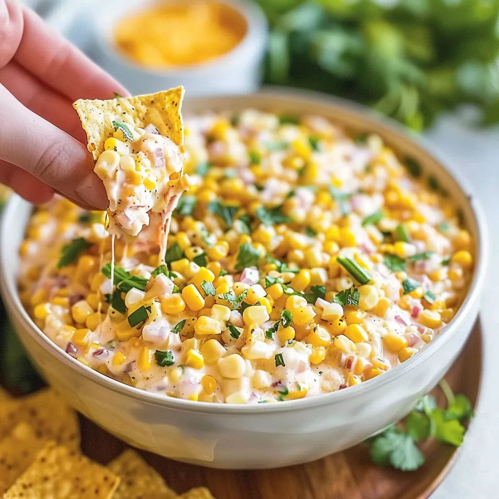 A hand is dipping a tortilla chip into a bowl of salsa.