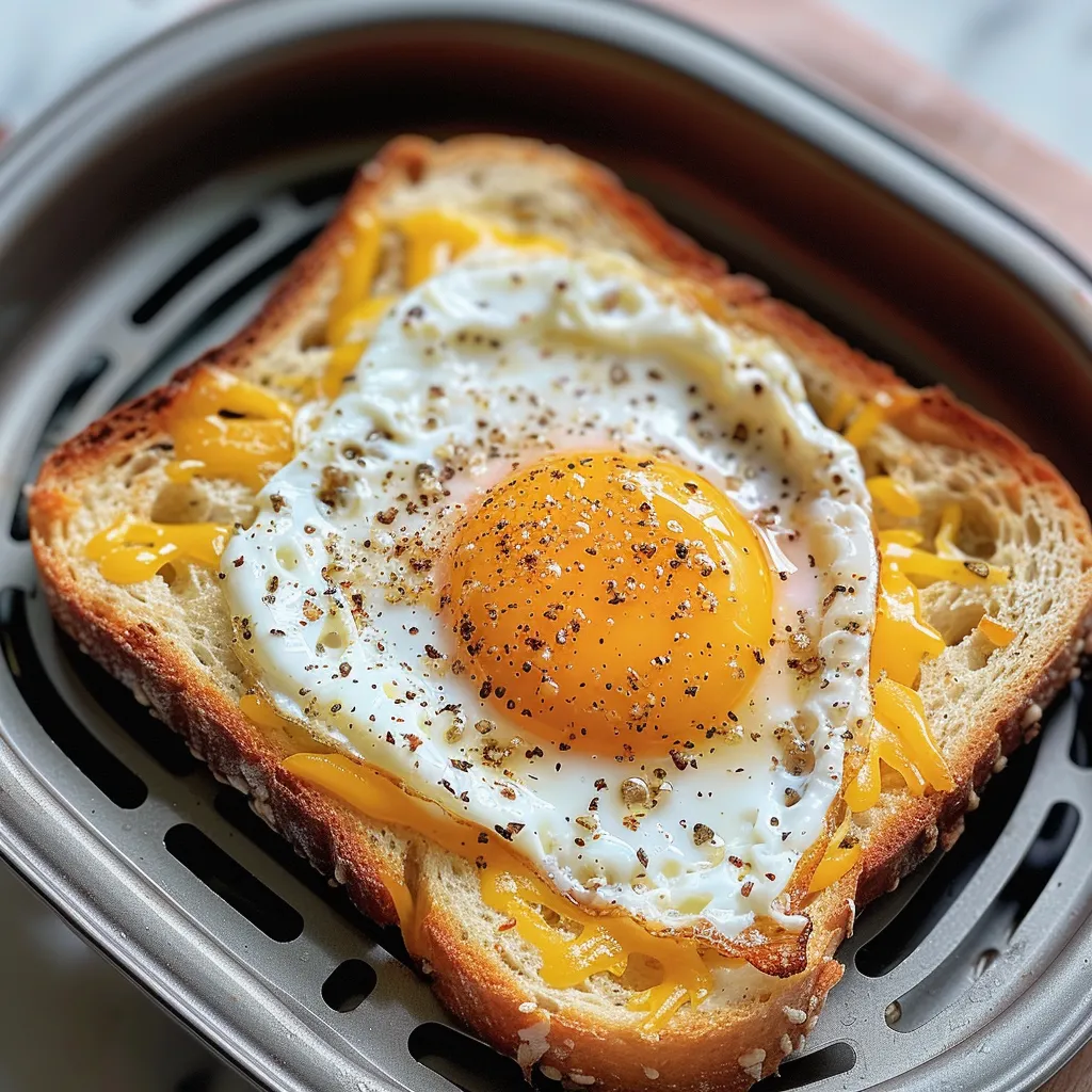A toasted egg on toast.