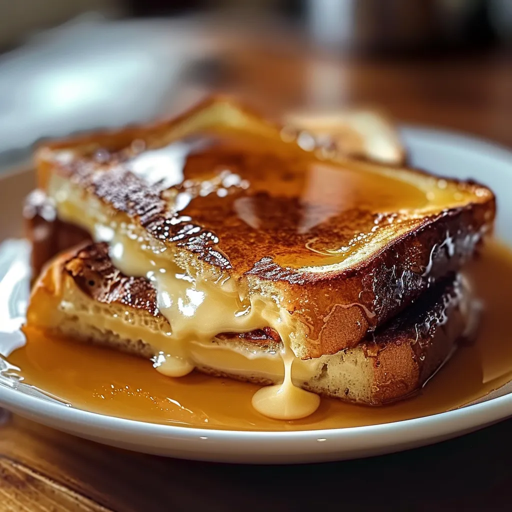 A sandwich with cheese on a white plate.