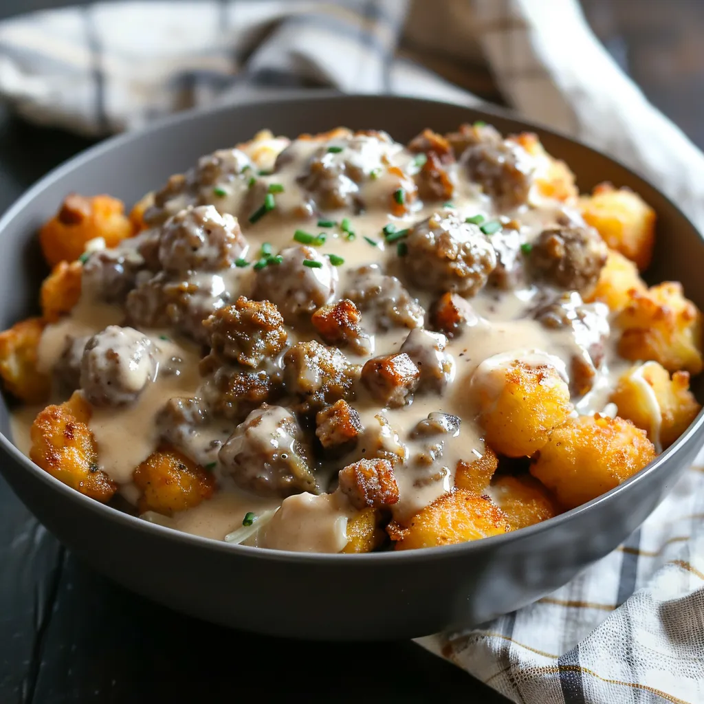A bowl of food with a green herb on top.
