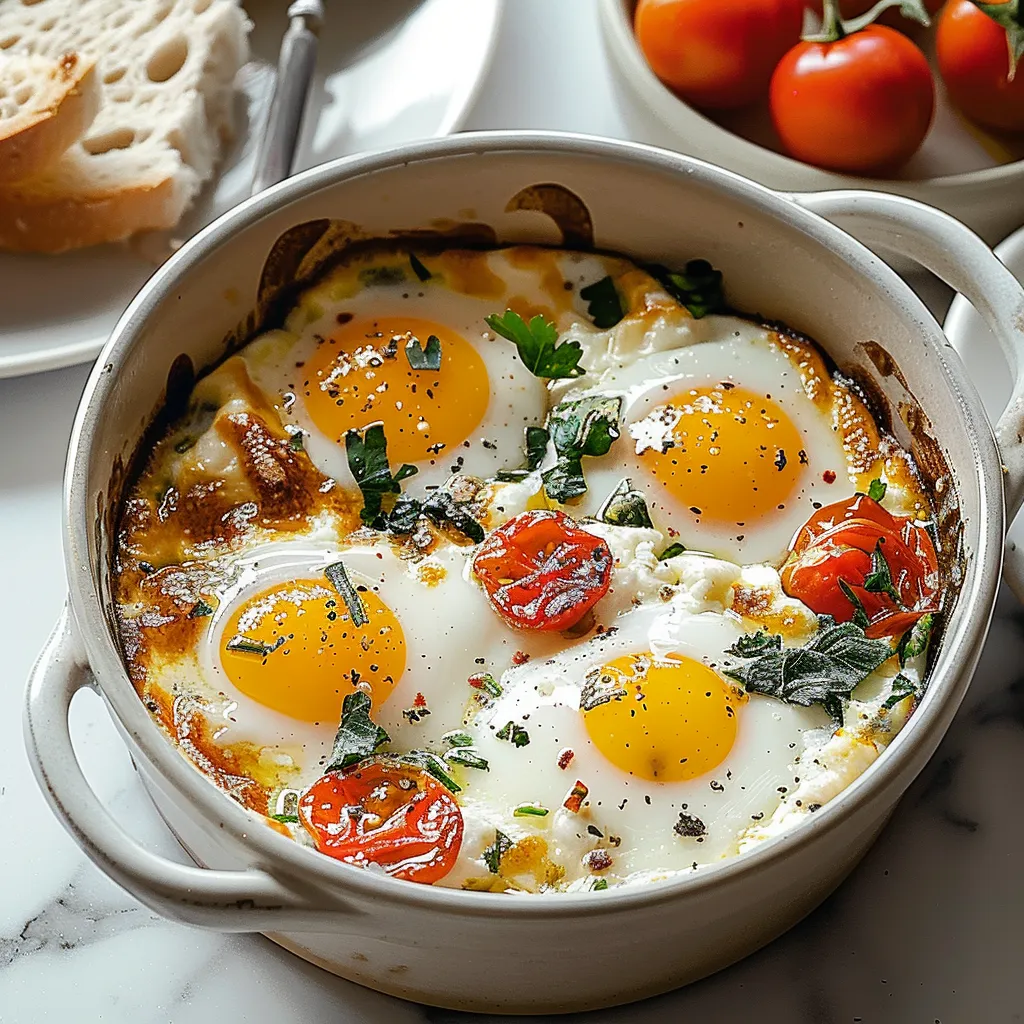 A bowl of eggs and tomatoes.