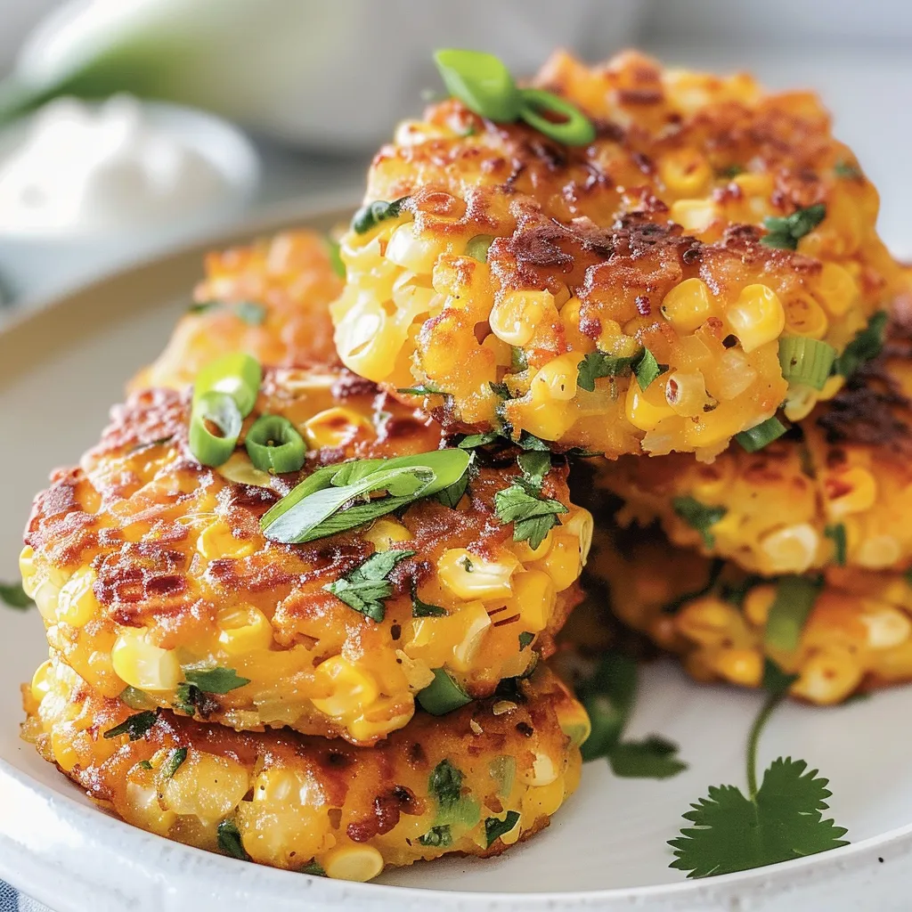 A plate of food with corn on it.