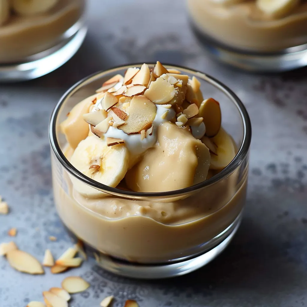 A bowl of banana cream pie.