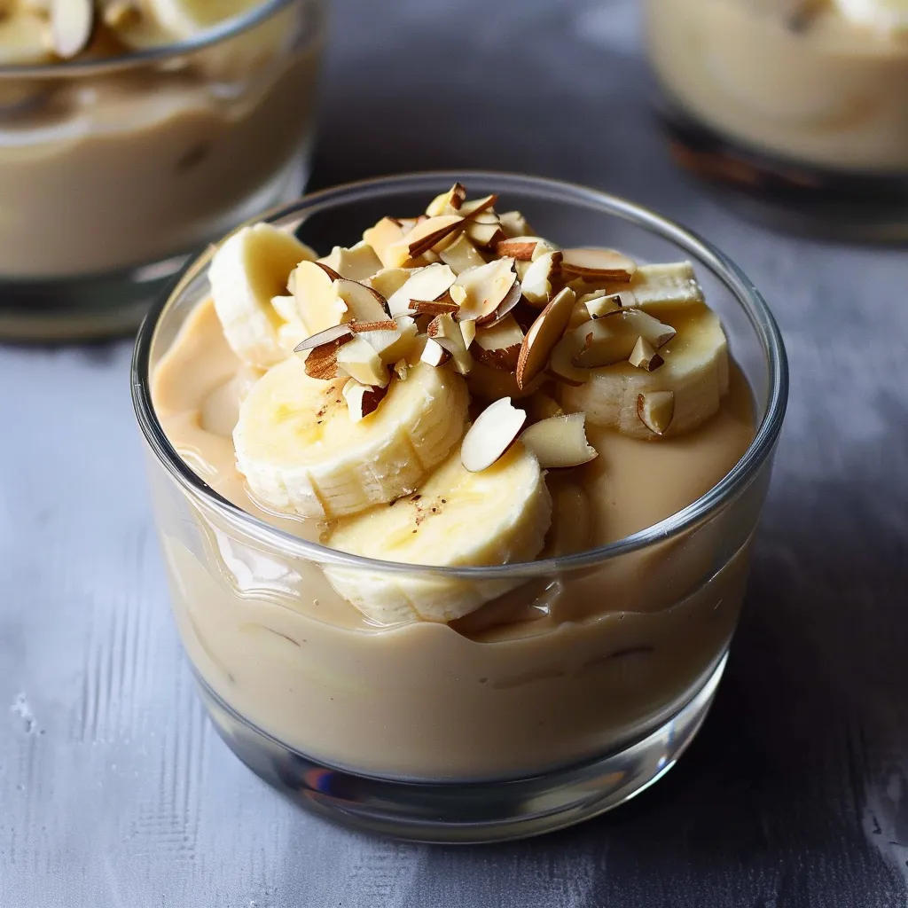 A bowl of banana cream pie.
