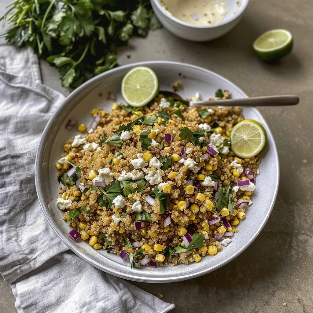 A bowl of rice with lime wedges and cilantro.