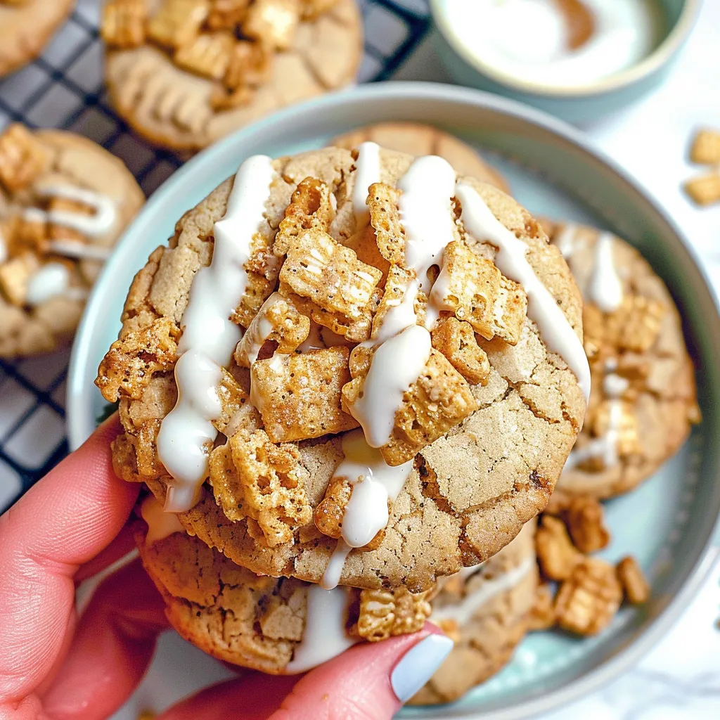 A person is holding a cookie with white icing.