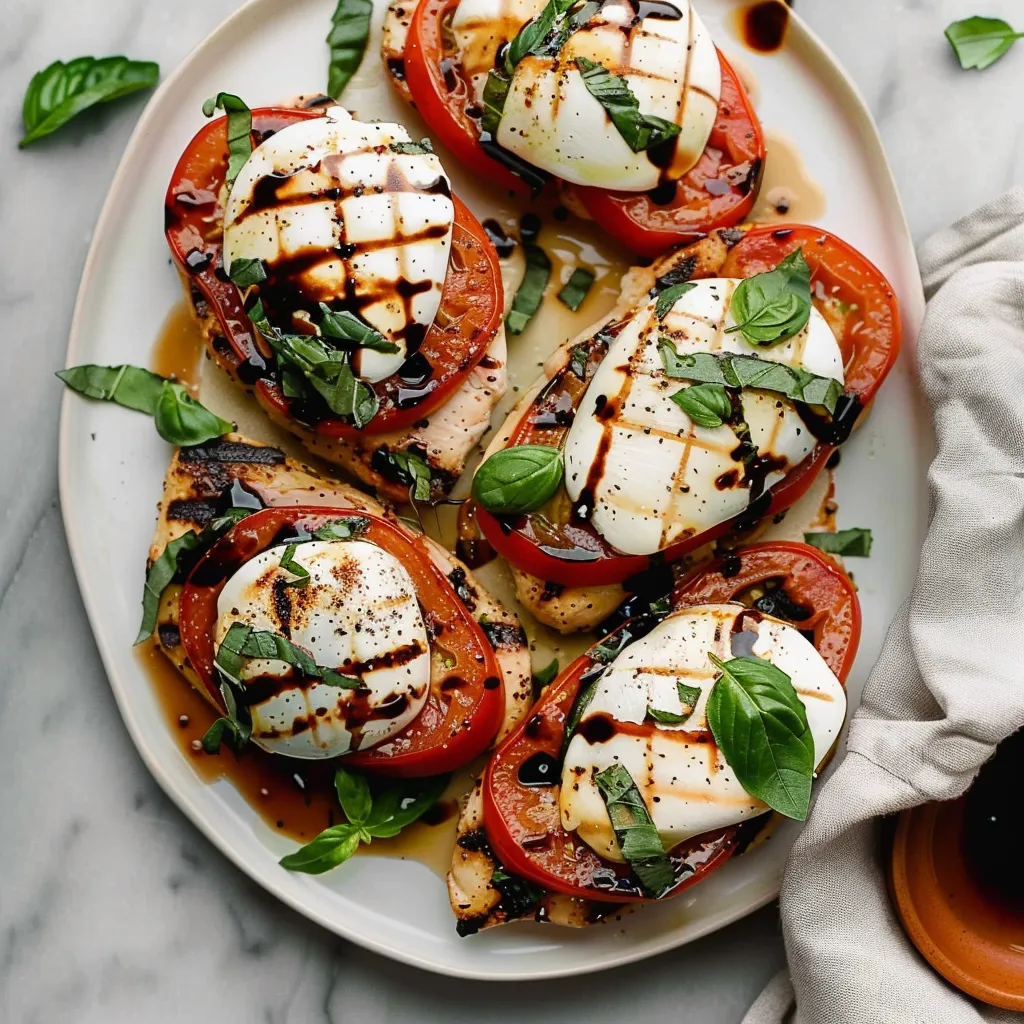 A plate of food with tomatoes and cheese.