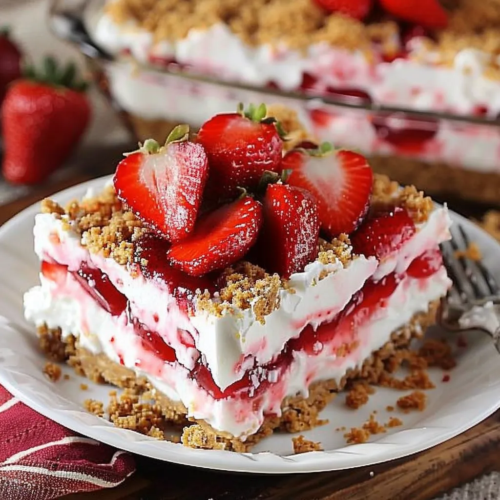 A slice of strawberry cheesecake with strawberries on top.