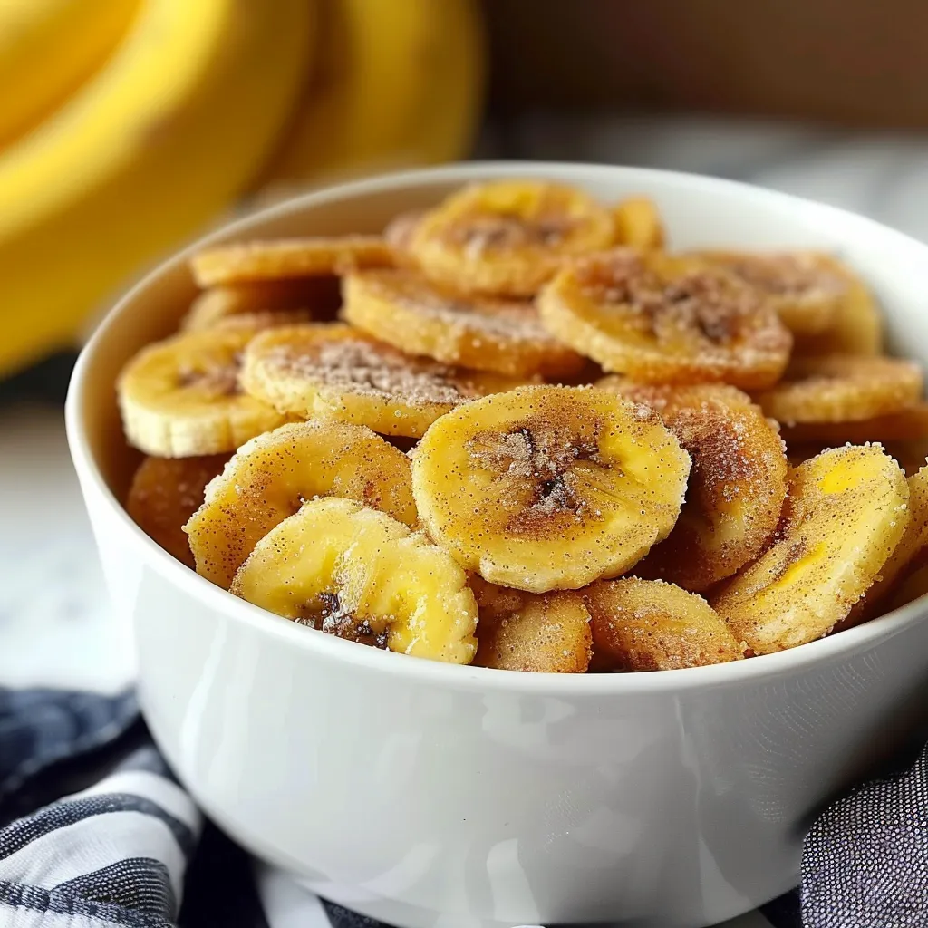 A bowl of banana chips.