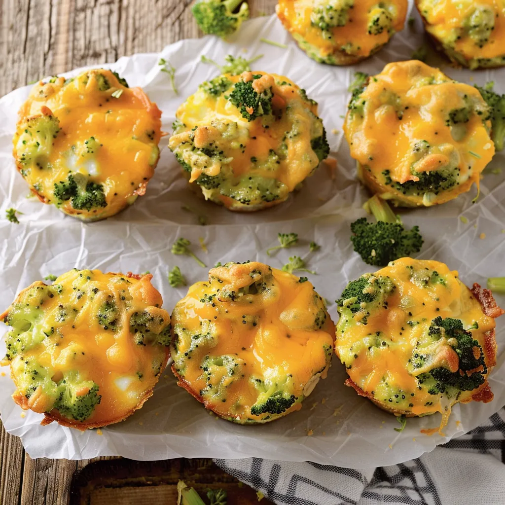 A plate of broccoli and cheese muffins.
