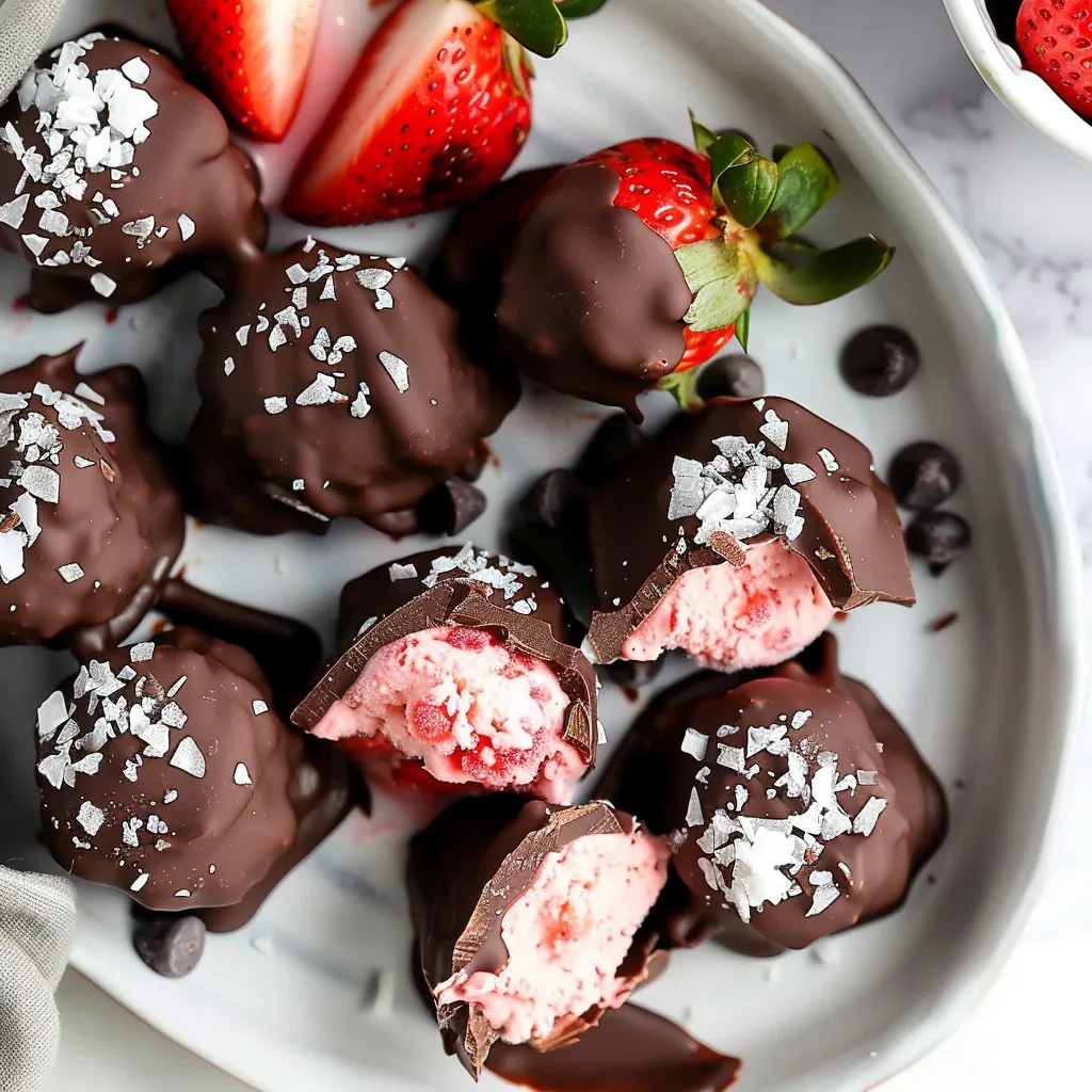 A plate of chocolate covered strawberries.