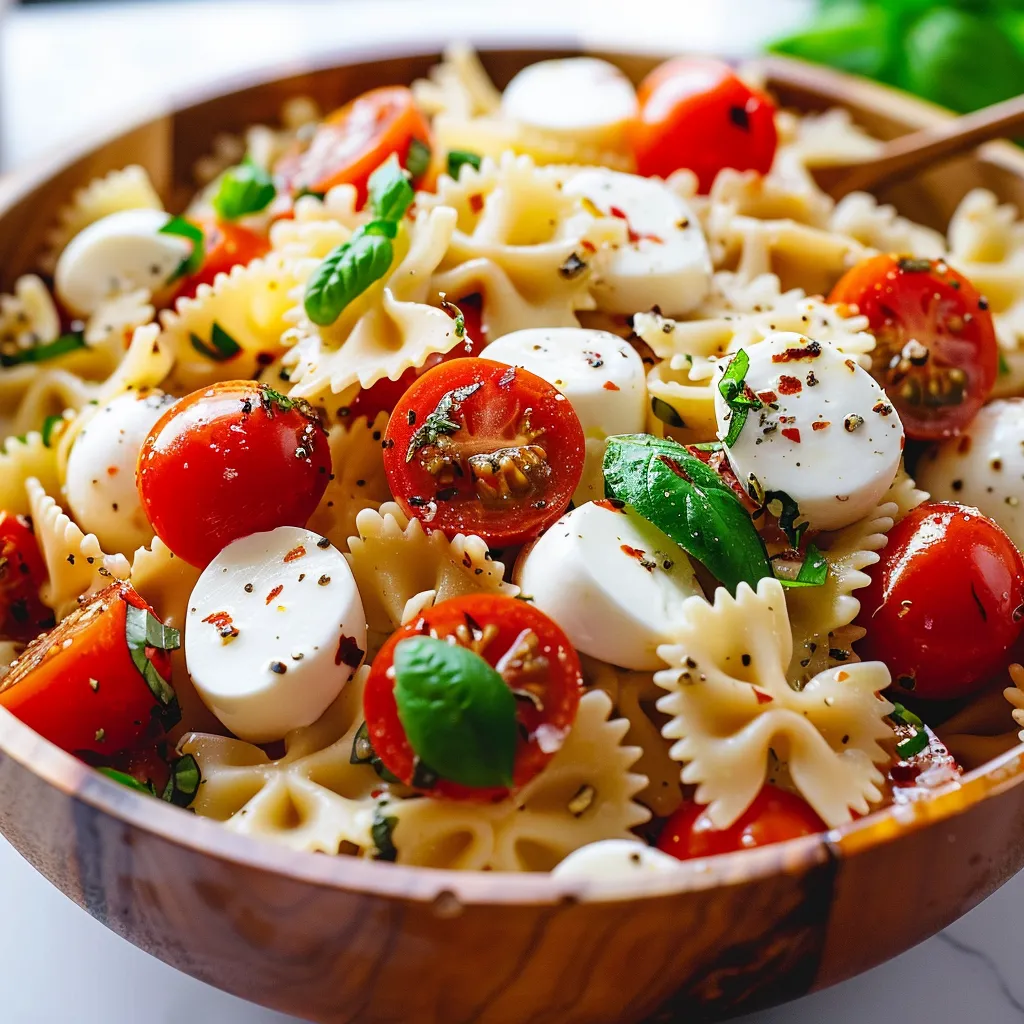 A bowl of pasta with tomatoes and cheese.