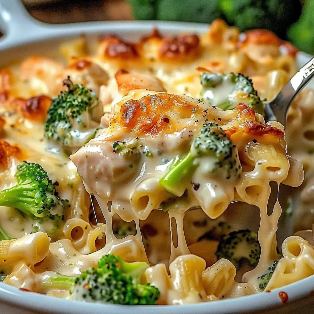 A bowl of macaroni and cheese with broccoli.