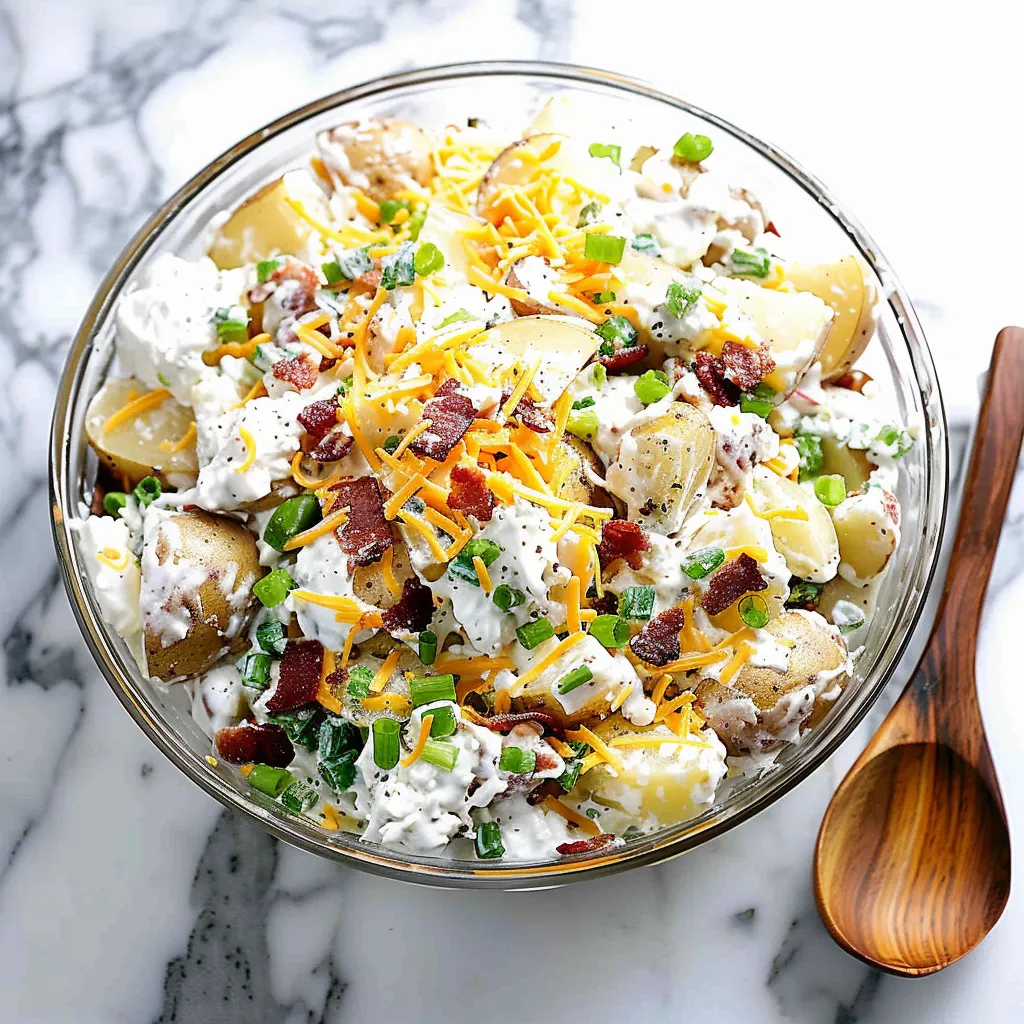 A bowl of food with cheese and bacon.