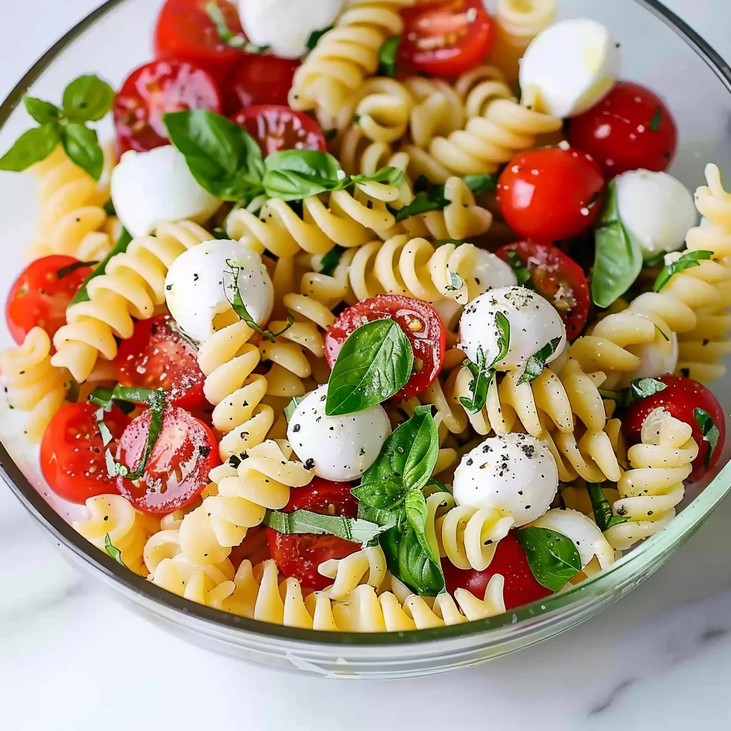 A bowl of pasta with tomatoes and cheese.