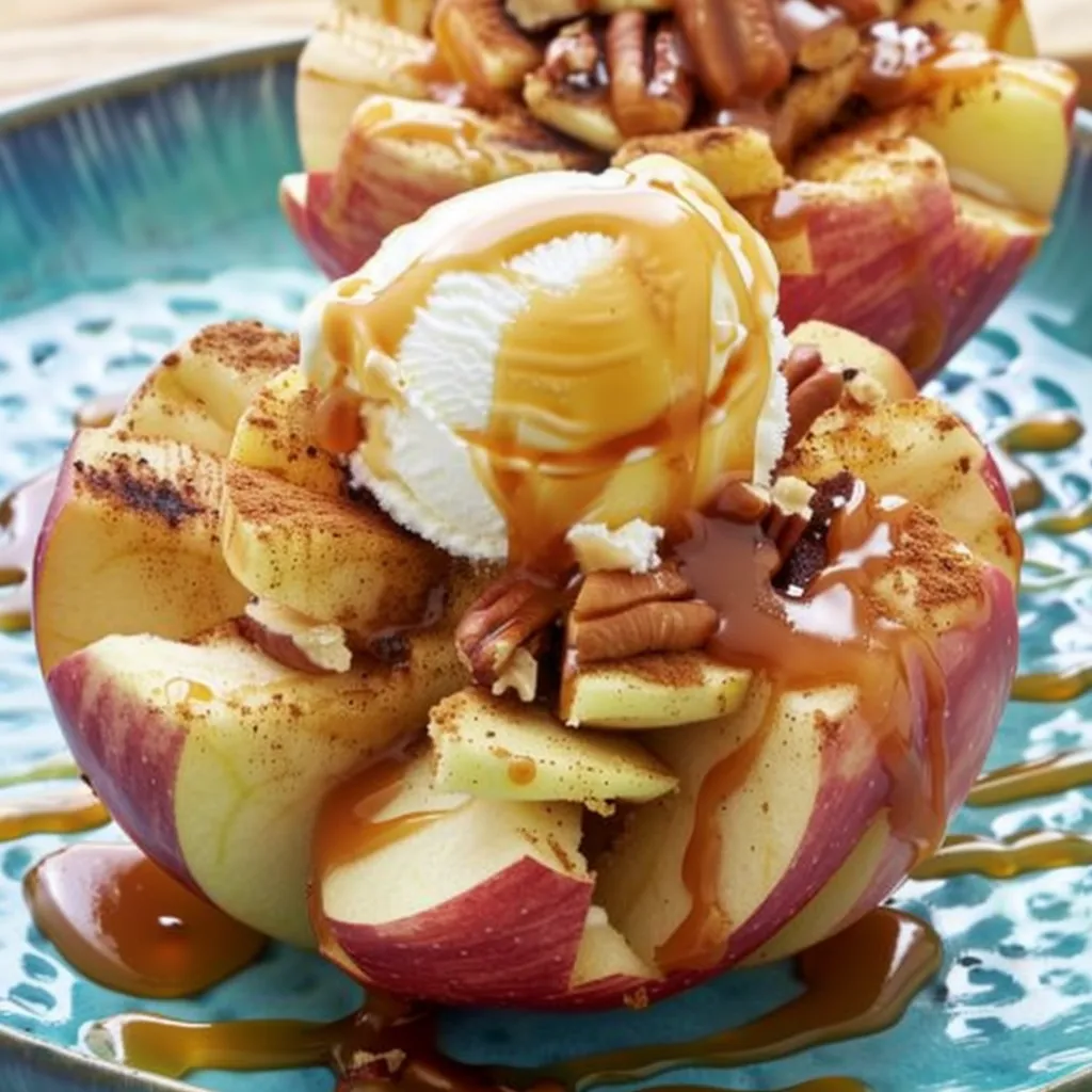 A plate of food with a dessert on top.