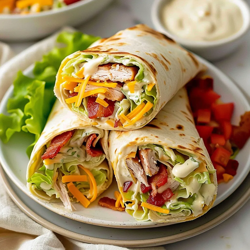 A plate of food with a wrap and a bowl of sauce.