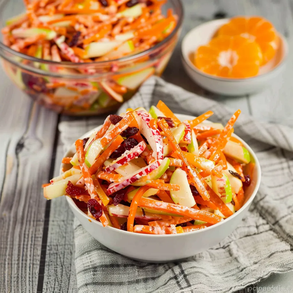 A bowl of carrots and apples.