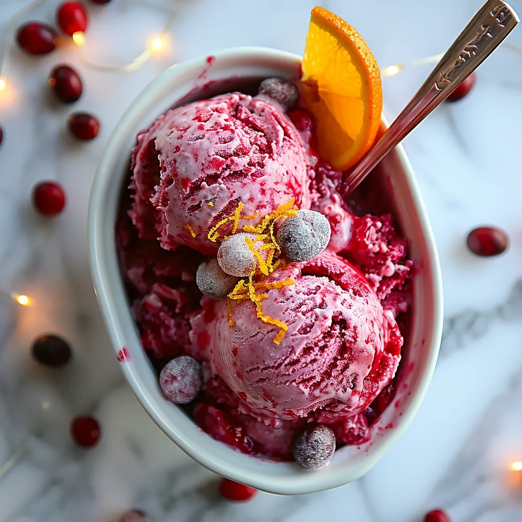 A bowl of red berries and orange slices.