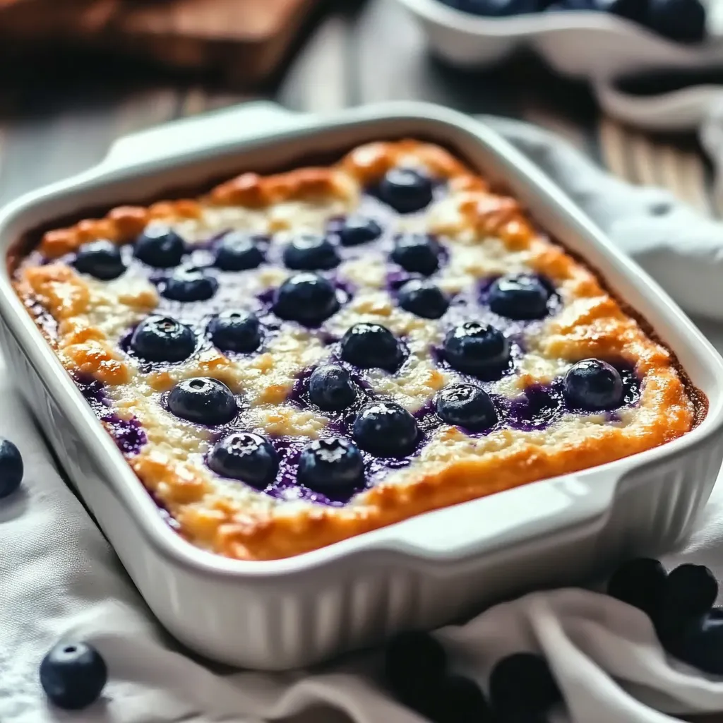 A white bowl with a blueberry crumble in it.