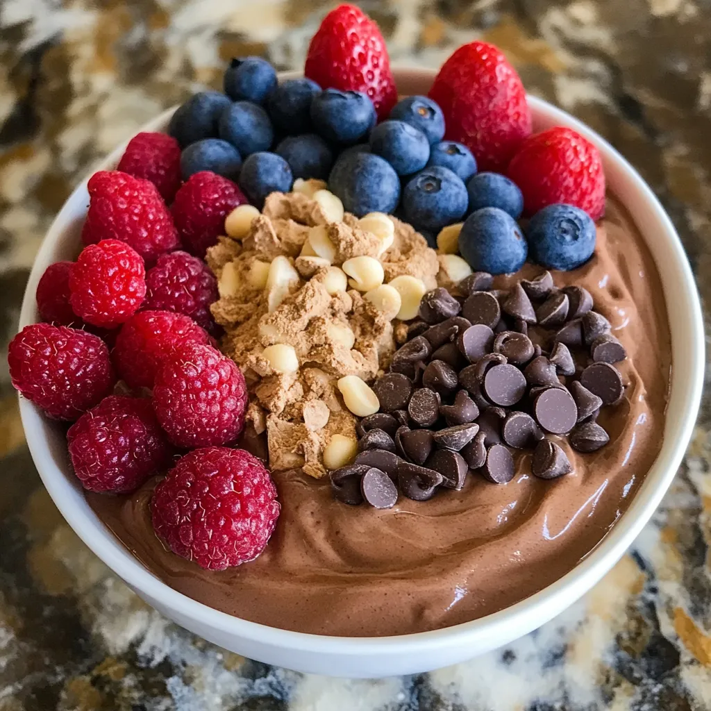 A bowl of fruit and chocolate.