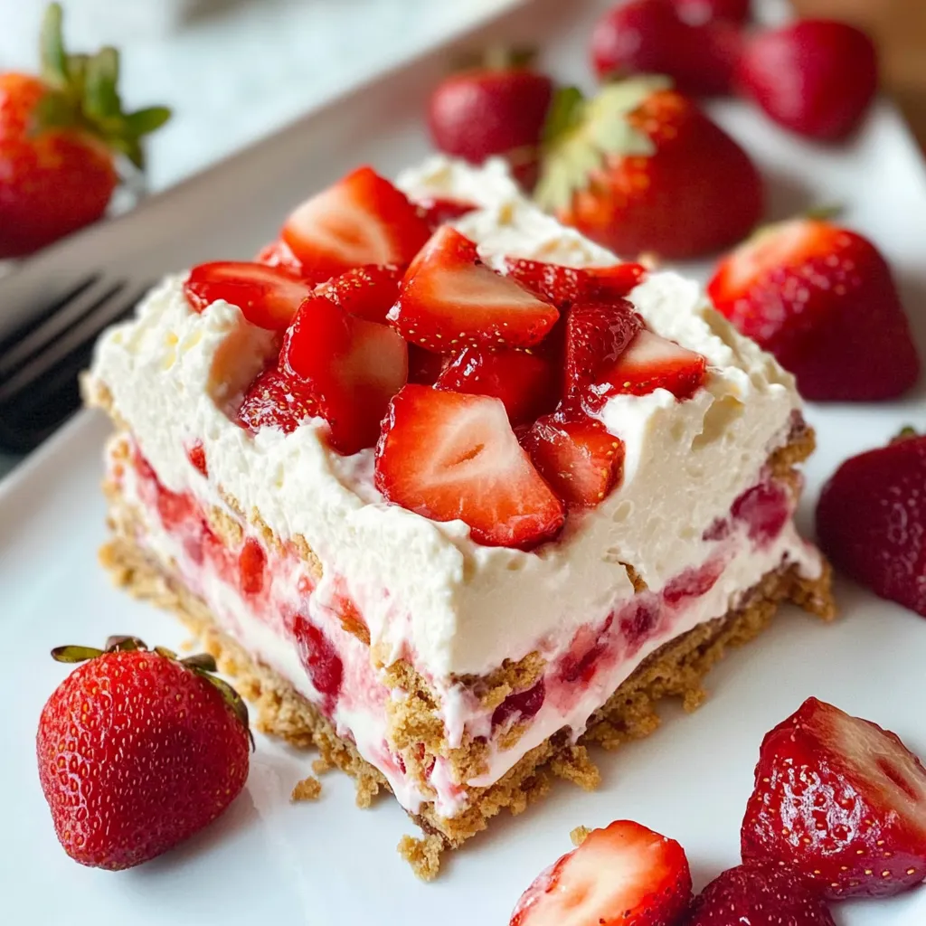 A slice of strawberry cheesecake on a plate.