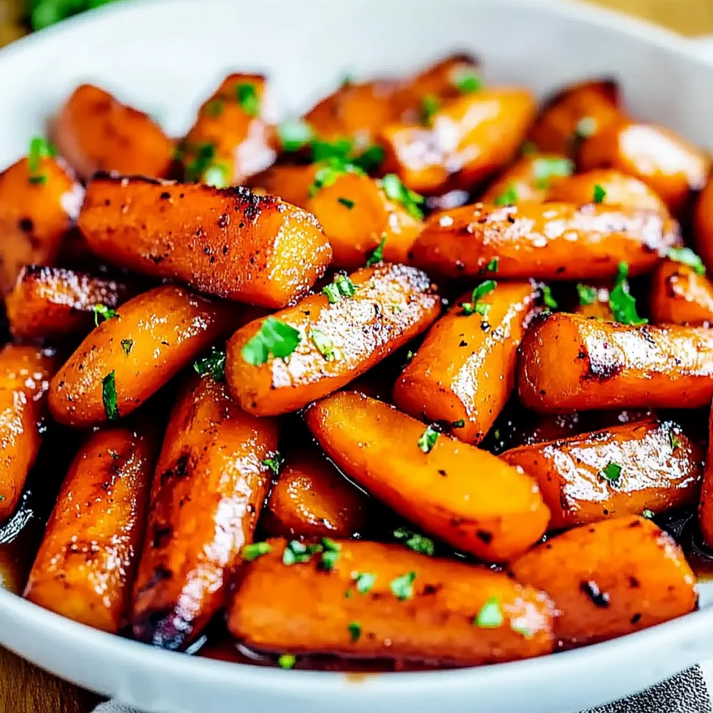 A bowl of carrots with green toppings.