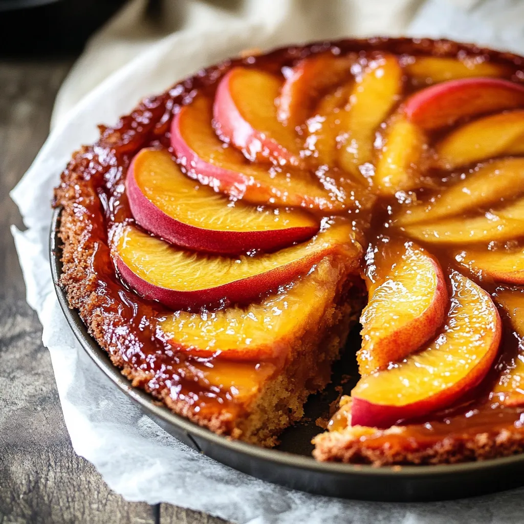 A slice of pie with a peach on top.