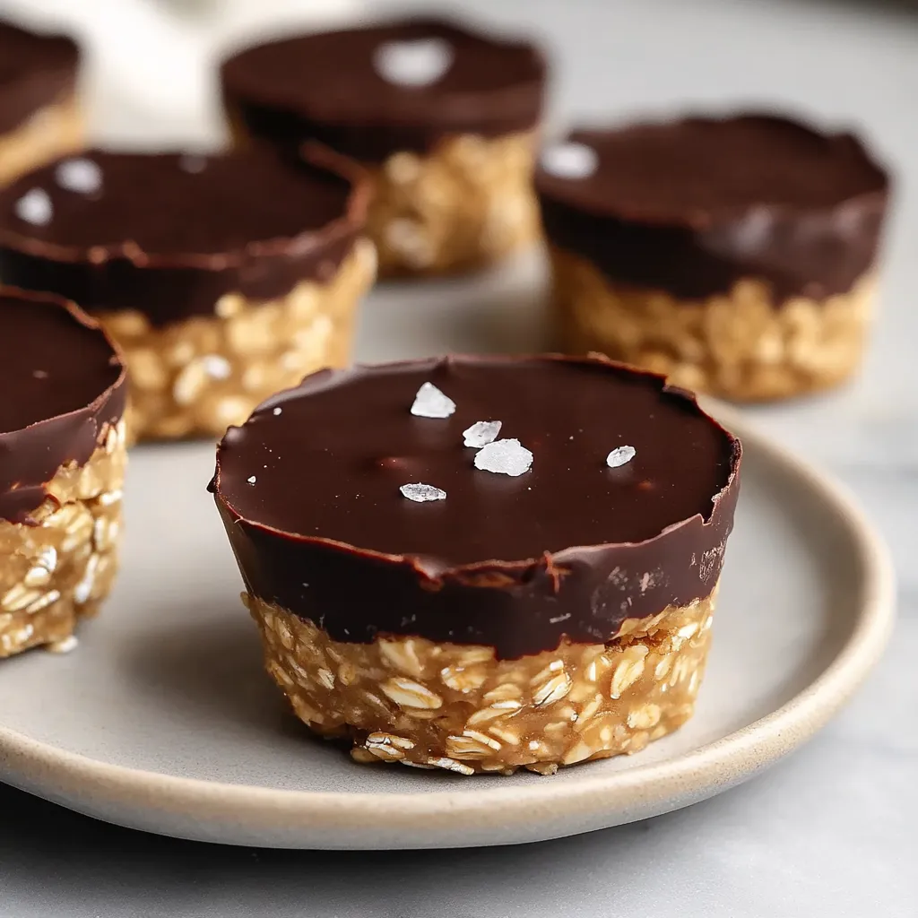 A plate of chocolate desserts with nuts on top.