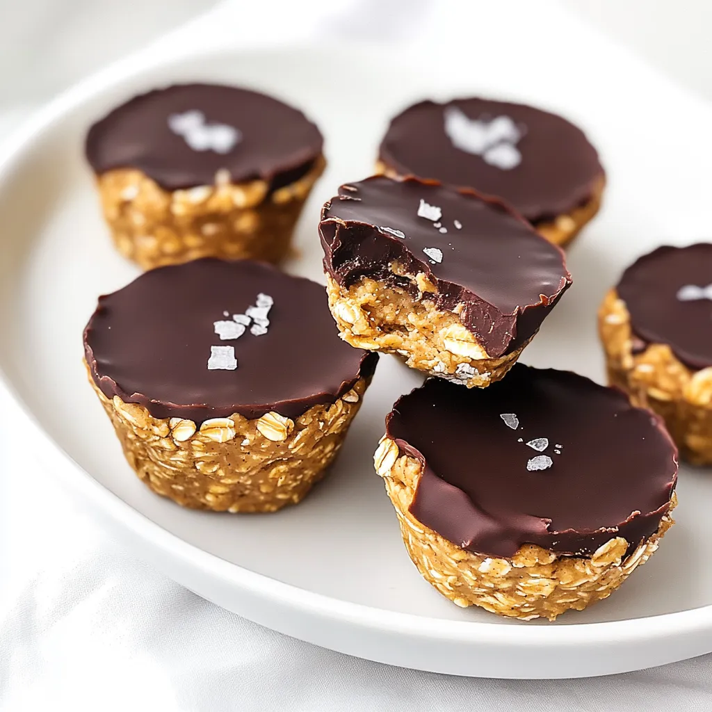 A plate of chocolate covered cereal bars.