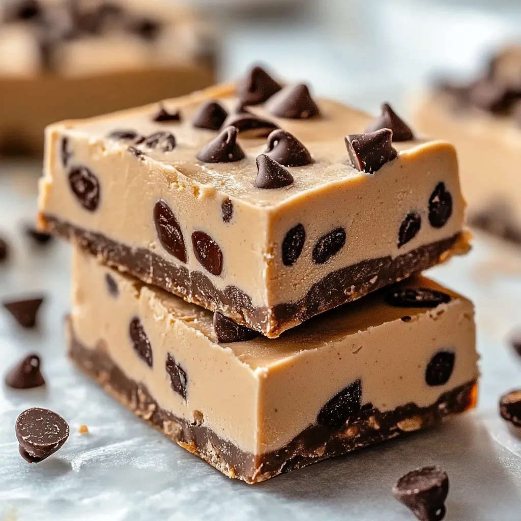 A close up of a chocolate dessert with chocolate chips.