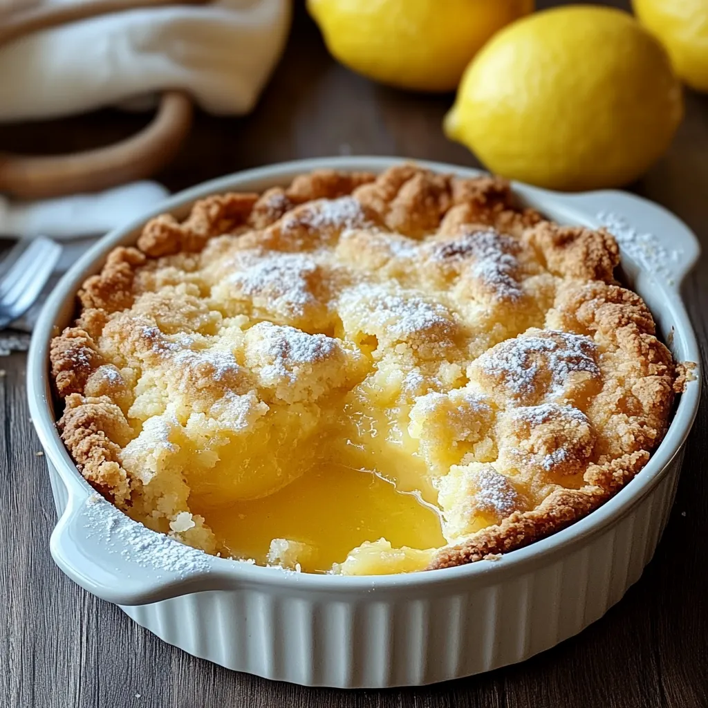 A white bowl with a slice of lemon cake.