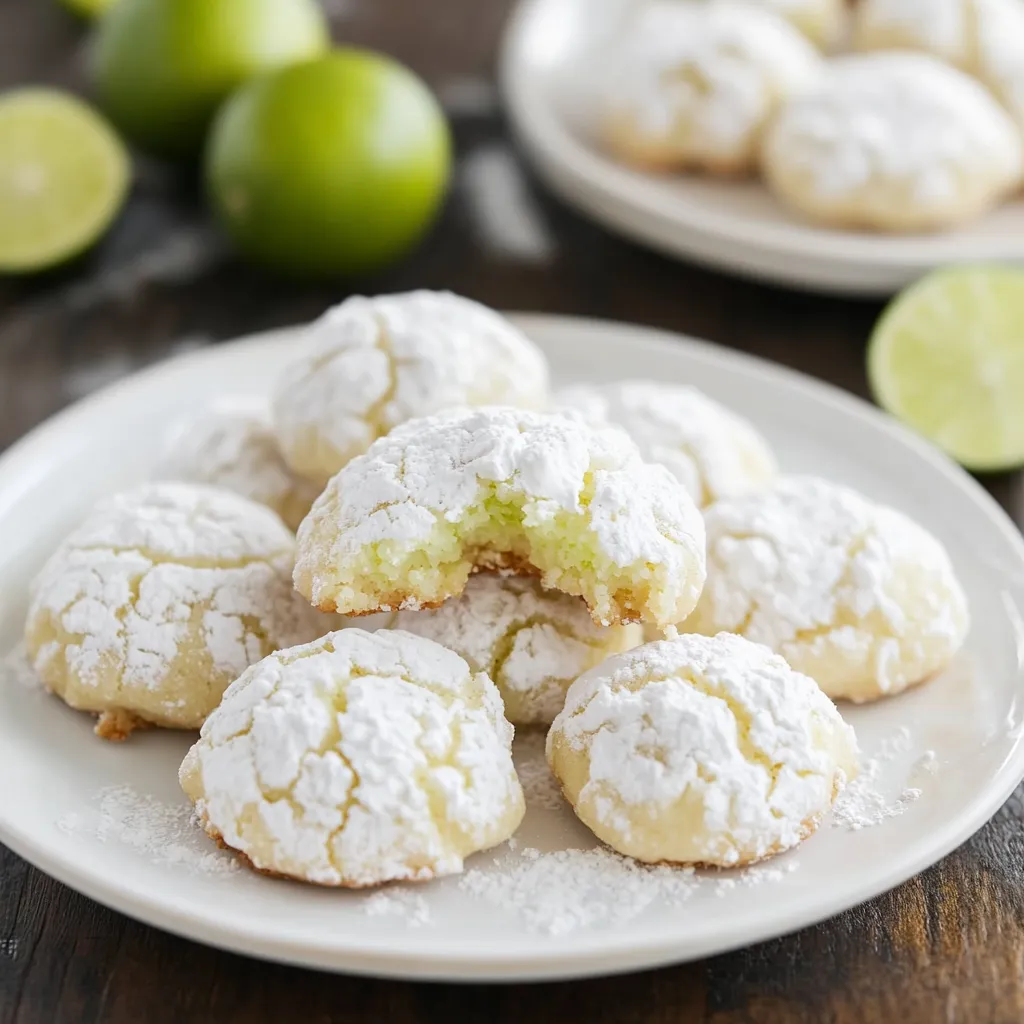 A plate of cookies with white powder on top.