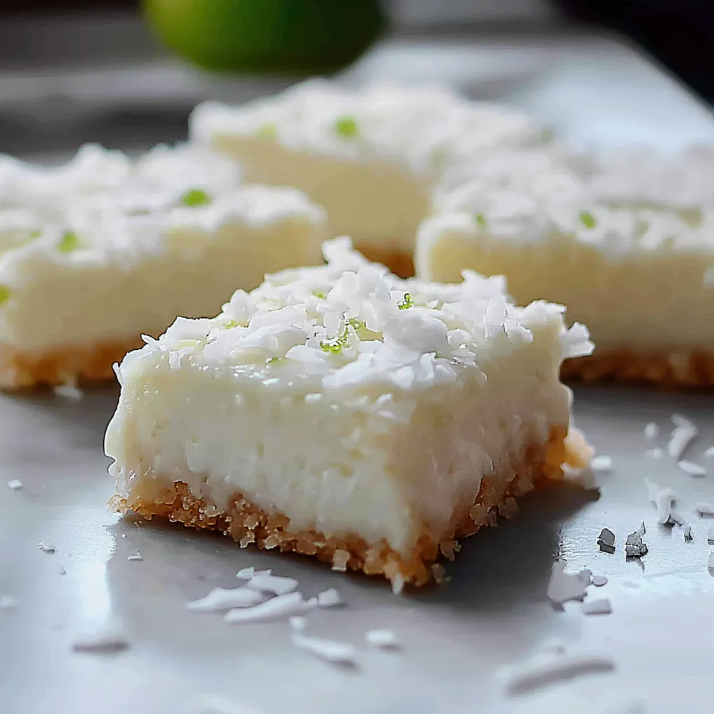 A plate of white cake with green toppings.