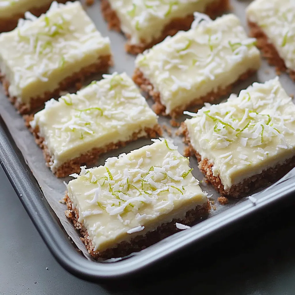 A tray of desserts with green toppings.