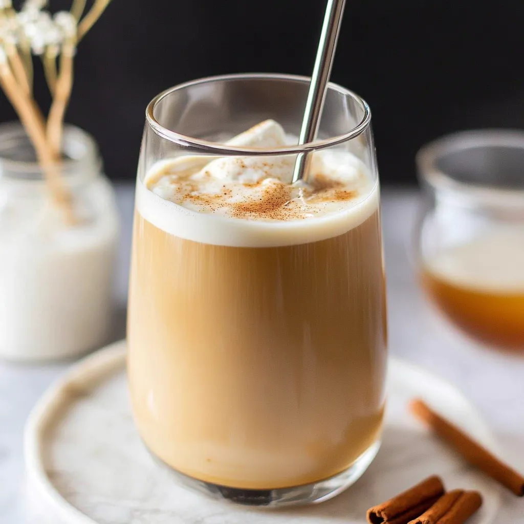 A glass of coffee with a spoon in it.