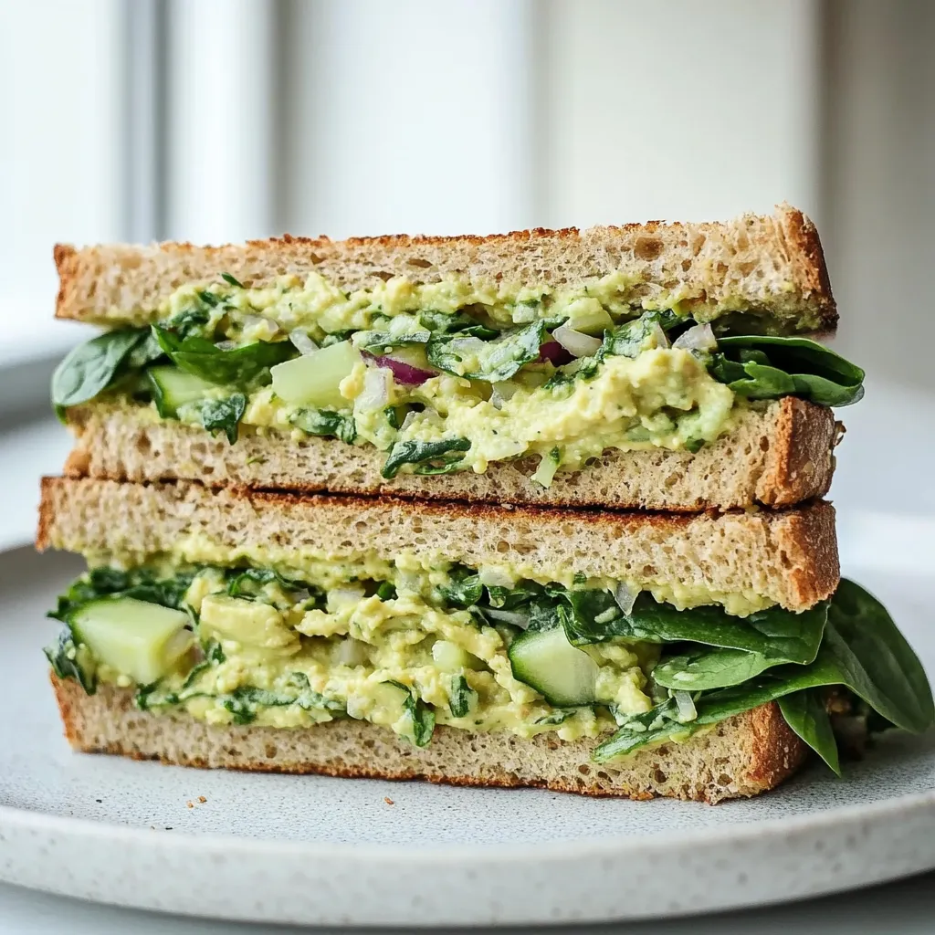 A sandwich with lettuce, cucumber, and avocado.