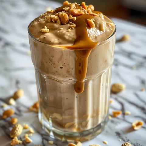 A glass of milk with nuts in it.