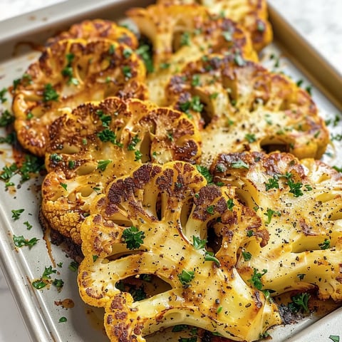 A pan of cooked cauliflower with herbs.